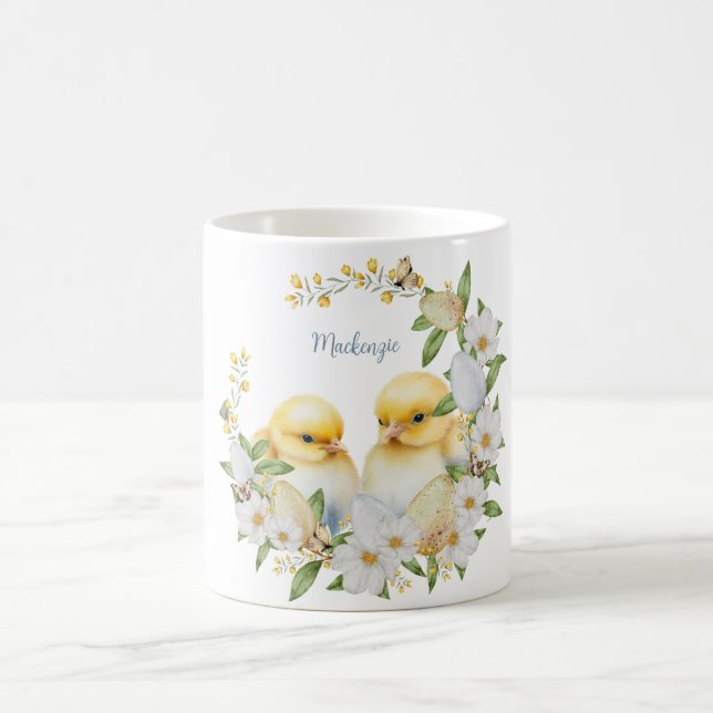 Personalisierter Osterküken Kaffeetasse (Mittel)