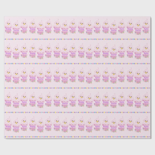 Personalisierter Osterschein Geschenkpapier (Flach)