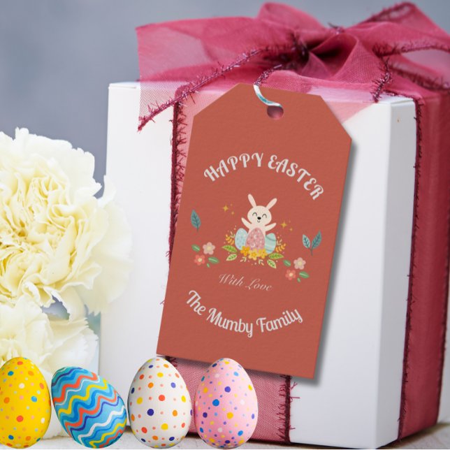 Personalisierter Osterurlaub Geschenkanhänger (Celebrate in style with our bespoke Easter gift tag! Crafted with love, each embodies spring joy.)