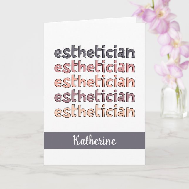Personalisierter Östhetiker Kosmetologe Beautician Karte (Orchidee)