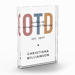 Personalisierter OTD Doktor der Arbeitstherapie Fotoblock