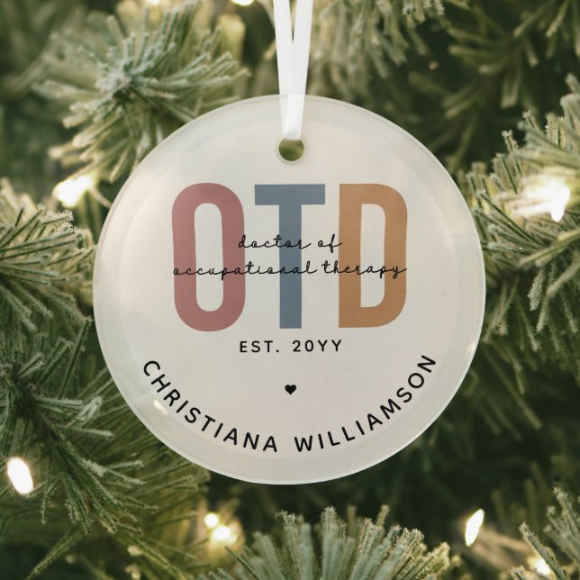 Personalisierter OTD Doktor der Arbeitstherapie Ornament Aus Glas (InSitu)