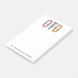 Personalisierter OTD Doktor der Arbeitstherapie Post-it Klebezettel