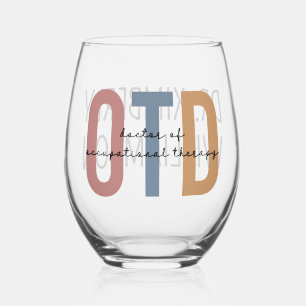 Personalisierter OTD Doktor der Arbeitstherapie Weinglas Ohne Stiel