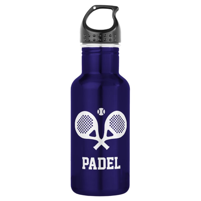Personalisierter padel Tennisschlägersport Edelstahlflasche (Vorderseite)