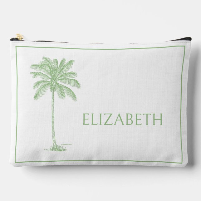 Personalisierter Palm Palmetto Tree Zubehörtasche (Vorderseite)