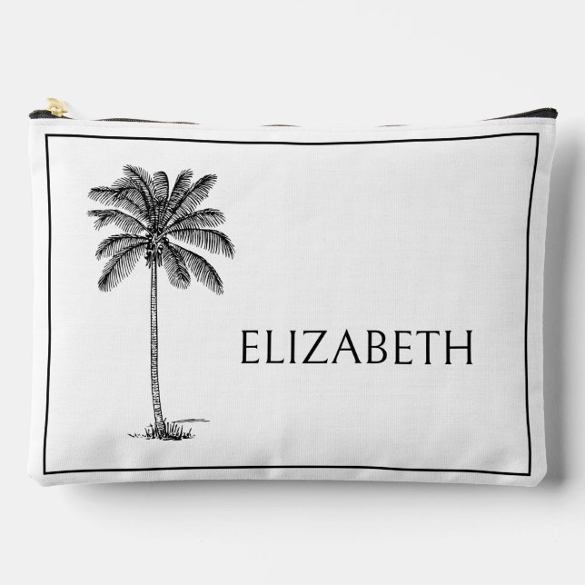 Personalisierter Palm Palmetto Tree Zubehörtasche (Vorderseite)