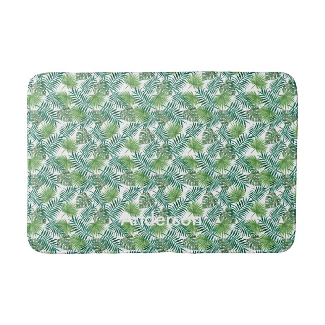 Personalisierter Palmbaumstrand Badematte (Vorderseite)