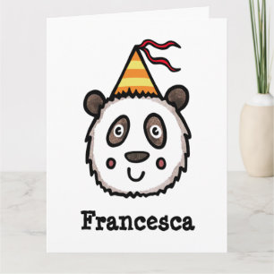 Personalisierter Panda Party Kid's Geburtstag Karte