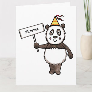 Personalisierter Panda Party Kid's Geburtstag Karte