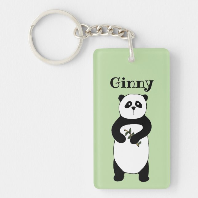 Personalisierter Panda-Schlüsselanhänger Schlüsselanhänger (Vorderseite)