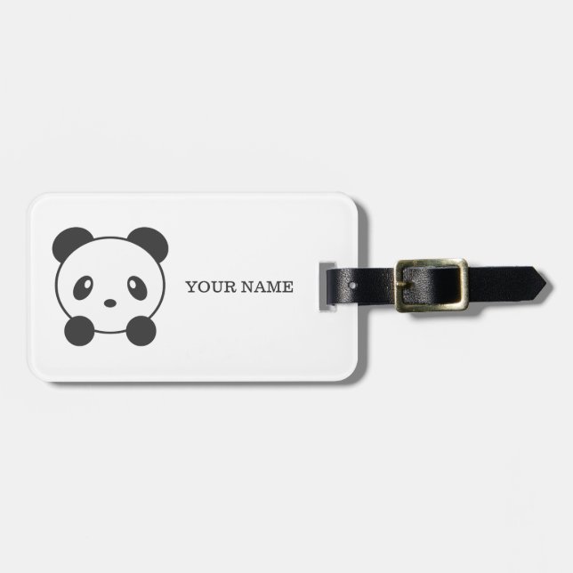 Personalisierter Pandagepäckumbau Gepäckanhänger (Vorderseite horizontal)