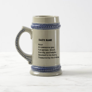 Personalisierter Papa-Definition-Bierkrug Bierglas