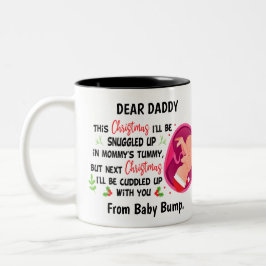 Personalisierter Papa, der vor Weihnachten vor dem Zweifarbige Tasse