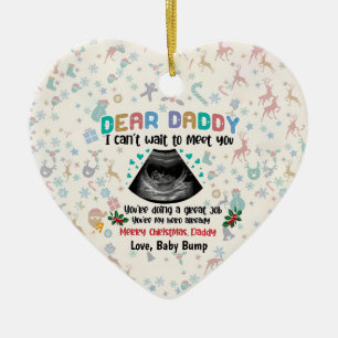 Personalisierter Papa, ich kann nicht warten, dich Keramik Ornament