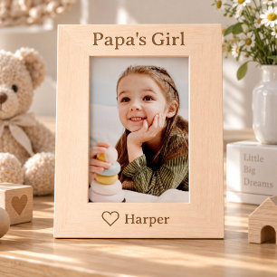 Personalisierter Papa-Mädchen-Bilderrahmen Geätzte Rahmen