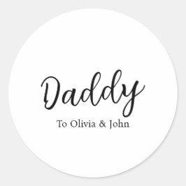 Personalisierter Papa Runder Aufkleber