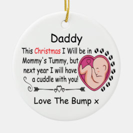 Personalisierter Papa, um aus der ersten Weihnacht Keramik Ornament