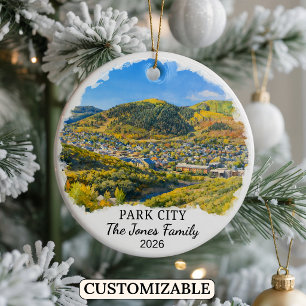 Personalisierter Park City-Schmuck, benutzerdefini Keramik Ornament
