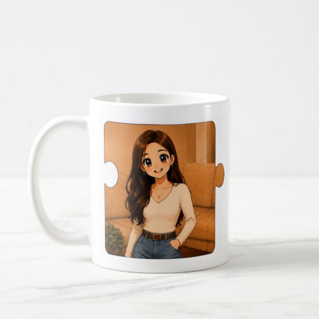 Personalisierter passender Kaffeebecher Kaffeetasse (Links)