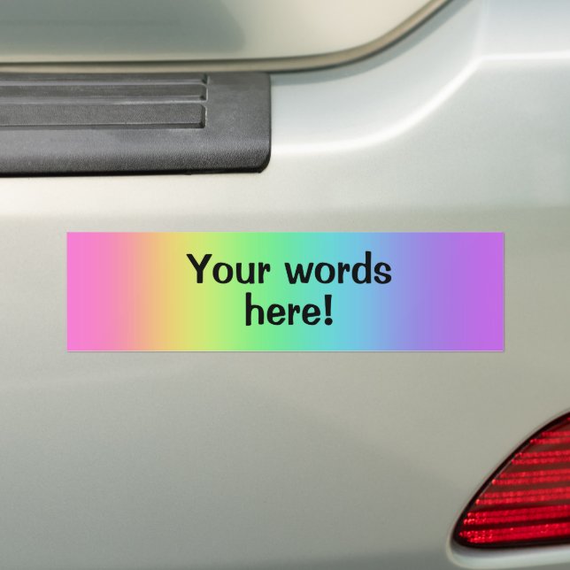 Personalisierter Pastel Rainbow Autoaufkleber (Auf Auto)