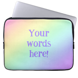 Personalisierter Pastell-Regenbogenverlauf Laptopschutzhülle