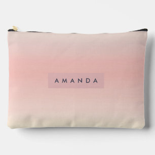 Personalisierter Pastell-Warmer Pfirsich-Rouge-Ver Zubehörtasche