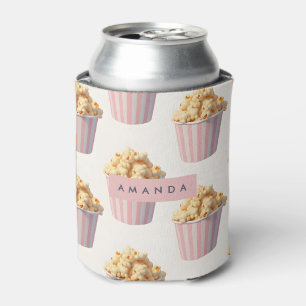 Personalisierter Pastellrosa Popcorn-Eimer Dosenkühler