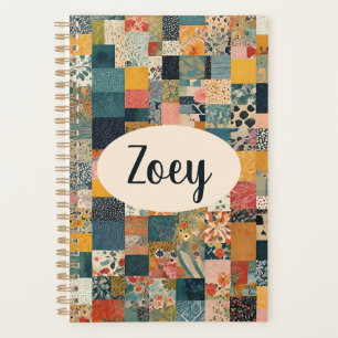 Personalisierter Patchwork-Quilt-Druck Planer