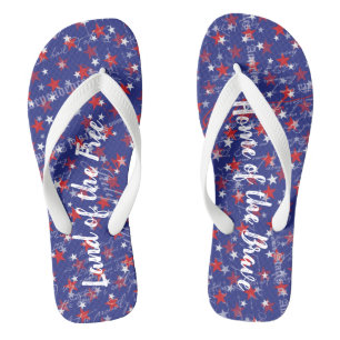 Personalisierter Patriotischer Amerikaner am 4. Ju Flip Flops