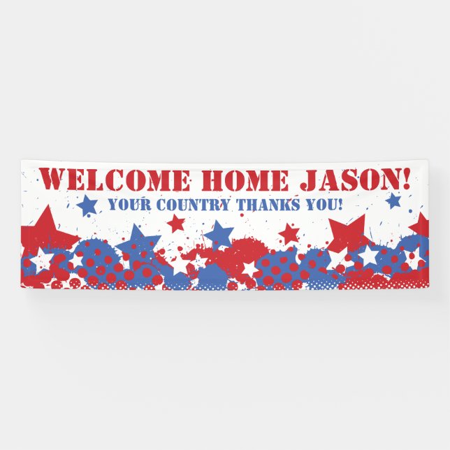 Personalisierter patriotischer Militärbanner Banner (Horizontal)