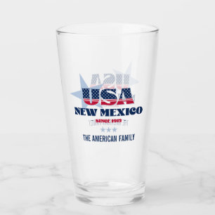 Personalisierter Patriotischer Stolz in New Mexico Glas