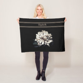 Personalisierter Peerdruck Schwarz Fleecedecke