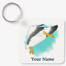 Personalisierter Pelikanblauer Hintergrund