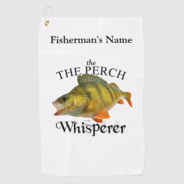Personalisierter Perch Whisperer Angelhandtuch Golfhandtuch