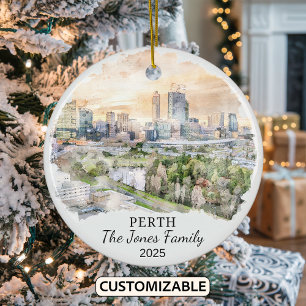 Personalisierter Perth-Schmuck Keramik Ornament