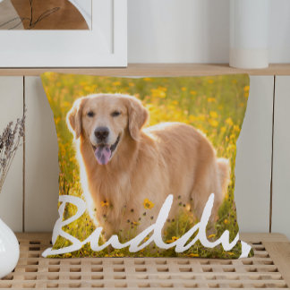 Personalisierter Pet Name Zwei Fotos Kissen