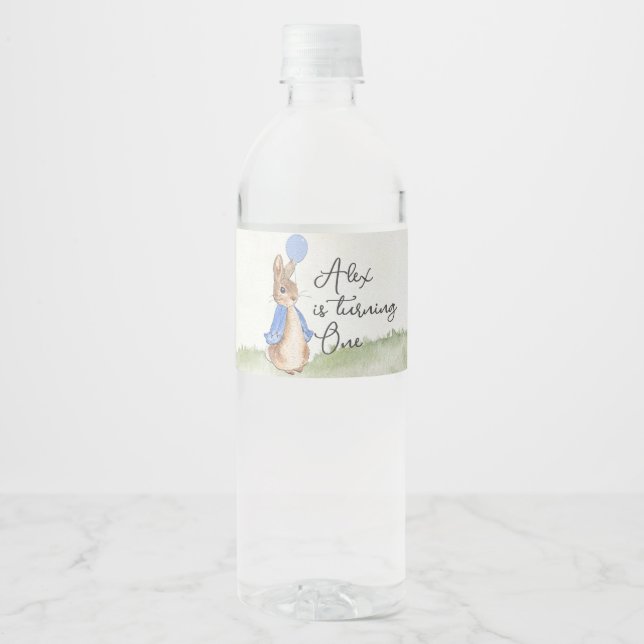Personalisierter Peter Rabbit Wasserflaschen (Vorderseite)