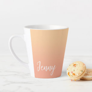 Personalisierter Pfirsich-Ombre Milchtasse