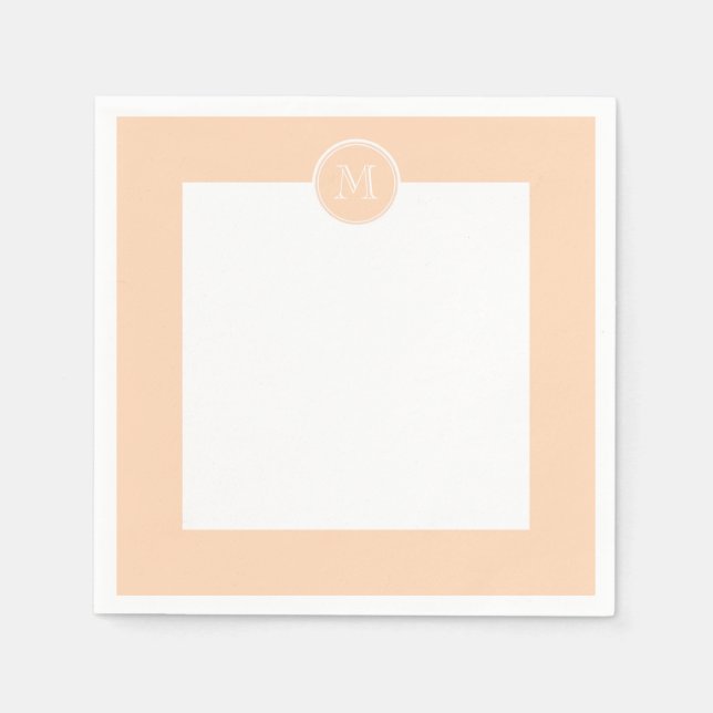 Personalisierter Pfirsichpuff, hautfarben Serviette (Vorderseite)