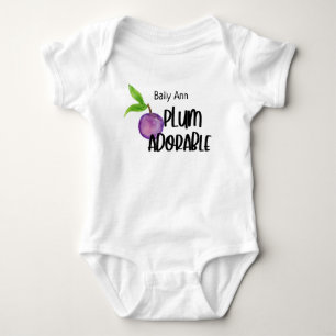 Personalisierter Pflaumenadorable Baby Bodysuit Strampler