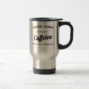 Personalisierter Pflegestudent mit Koffein Reisebecher