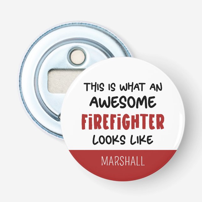 Personalisierter Phantastischer Feuerwehrmann Feue Flaschenöffner (Vorderseite)