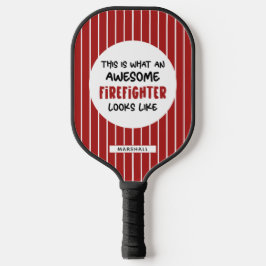 Personalisierter Phantastischer Feuerwehrmann Feue Pickleball Schläger