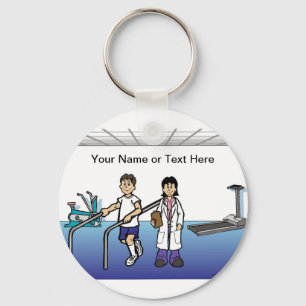 Personalisierter Physiotherapeut - Cartoon von Fra Schlüsselanhänger