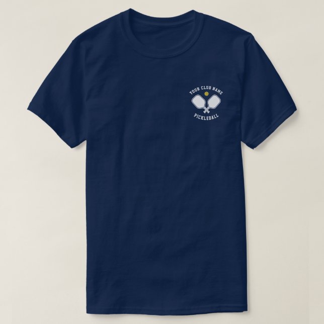 Personalisierter Pickleball Club T - Shirt (Design vorne)