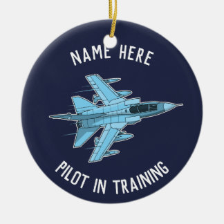 Personalisierter Pilot in der Keramik Ornament