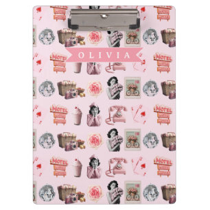 Personalisierter Pin-Up Glamour Alter Hollywood Re Klemmbrett