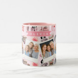 Personalisierter Pin-Up Glamour Alter Hollywood Re Zweifarbige Tasse