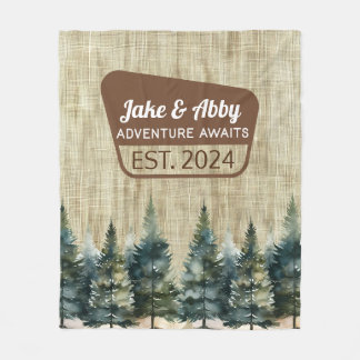 Personalisierter Pine Tree Outdoor Fleece Blanket